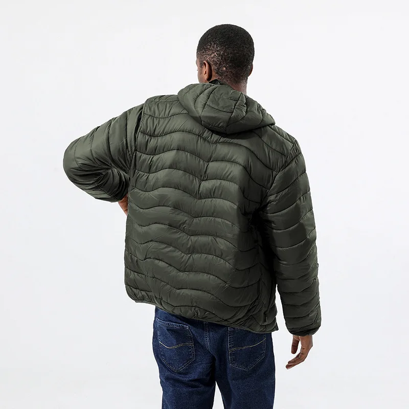 New Men Winter Keep Warm 90% White Eider-Down Jacket Brand Clothing Male Slim Fit Hooded Casual Slim Down Jacket Plus Size 6XL
