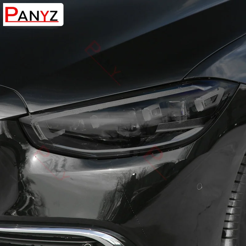 Для Mercedes Benz S Class W223 2021 автомобильная фара Защитная фронтальная пленка прозрачная
