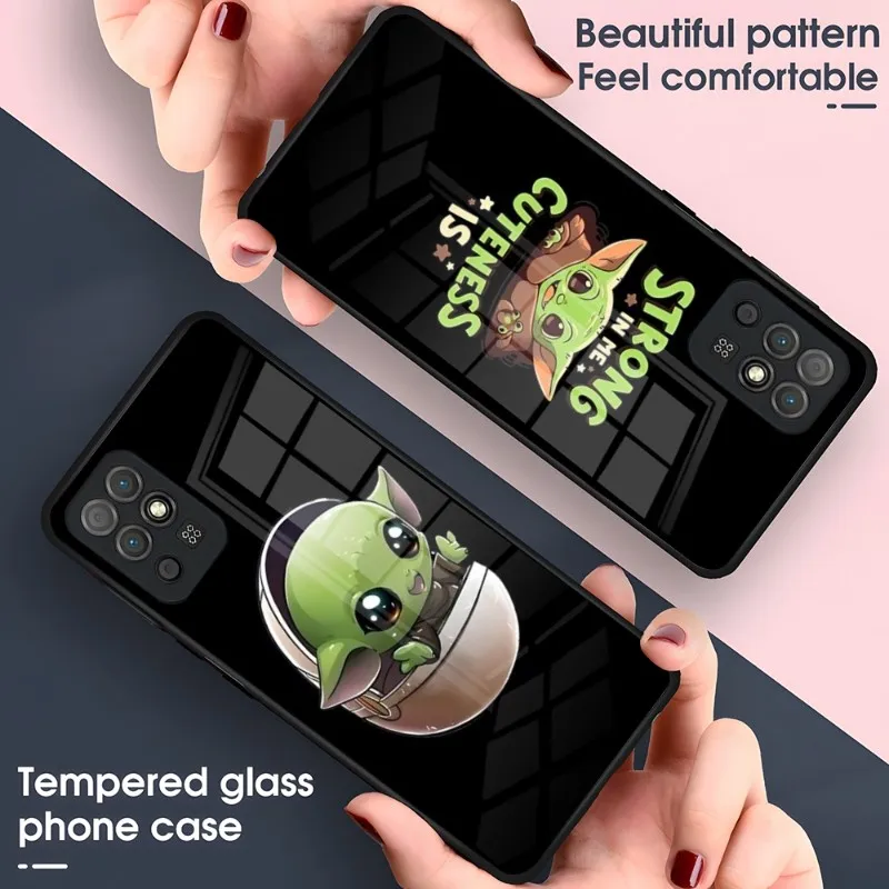

Baby Yoda Phone Case Glass Cover For Oppo A Reno4 4G 5G 4SE 5F 15 FindX3 Pro X5 K 7 9 S O6 Z O7 7SE 94 95 54 55 57 92S 93S