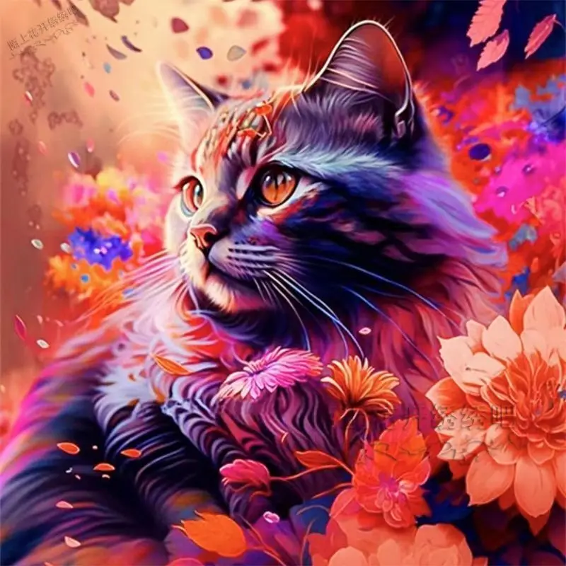 Вышивка крестиком ручной работы вместо индивидуального настенного цветочного