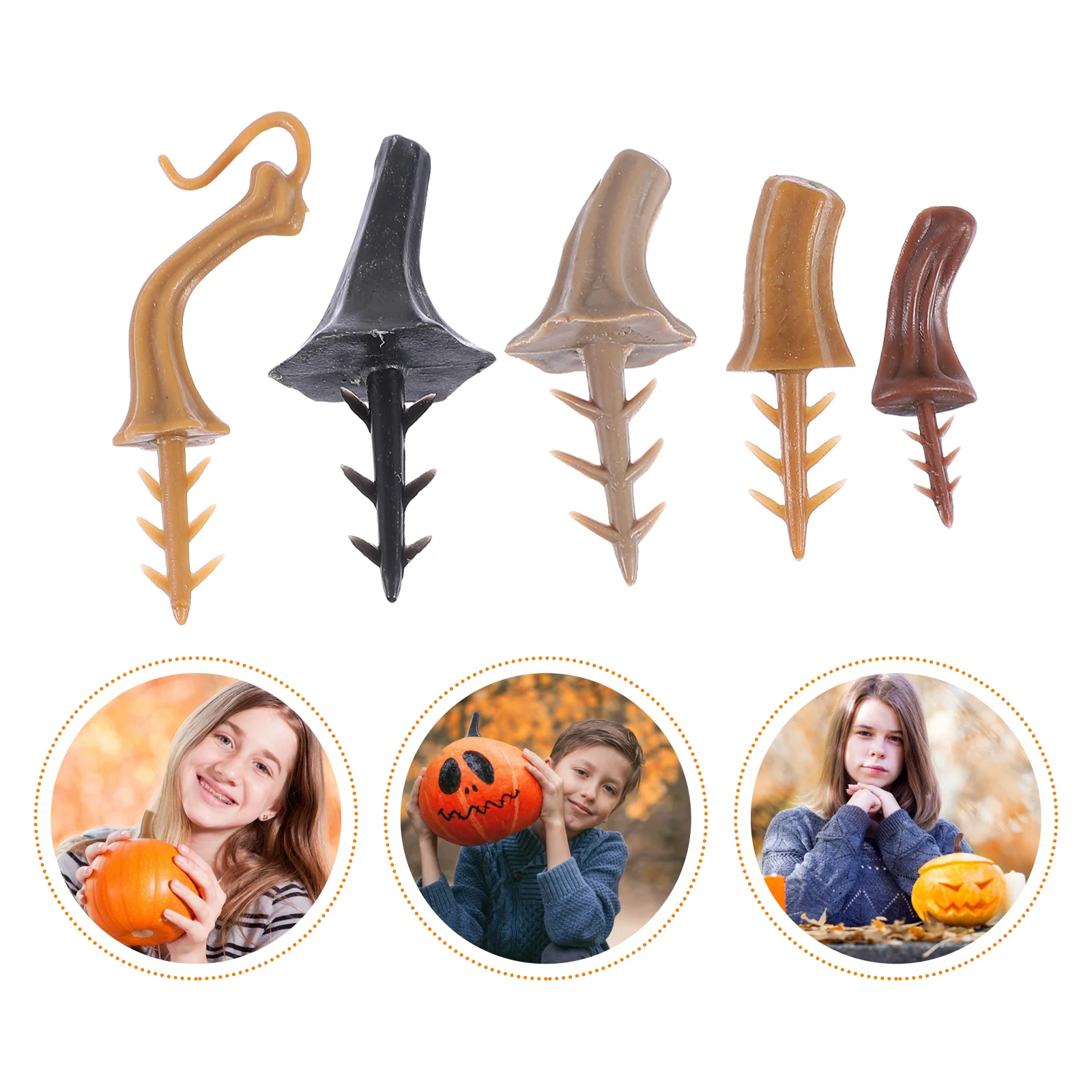 

40pcs Pumpkin Handle Festival DIY Craft Pumpkin Making Tool Pumpkin Accessory