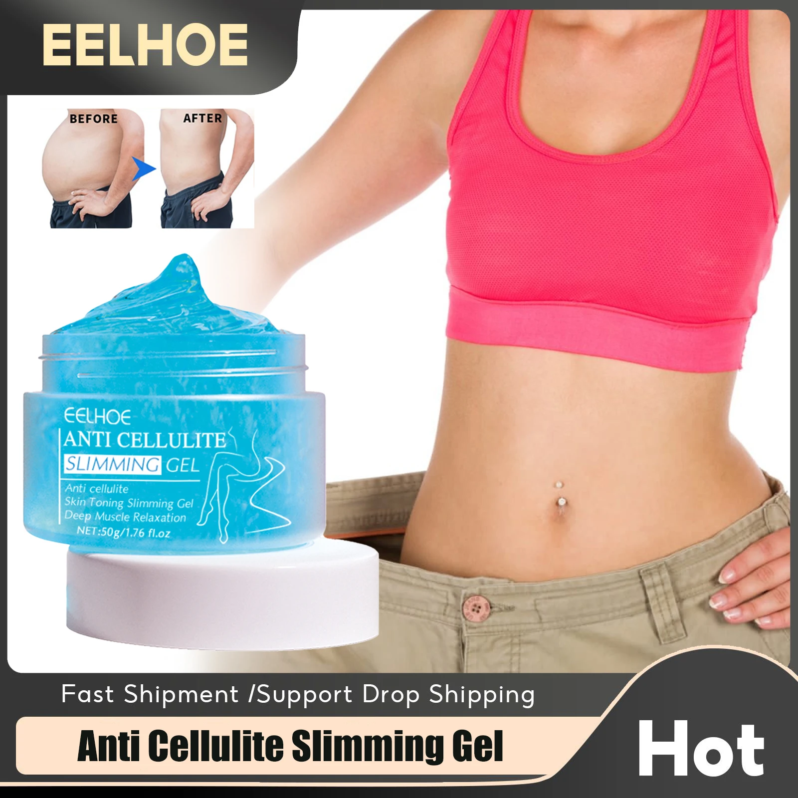 

Anti Cellulite Slimming Gel Effective Fat Burning Abdominal Muscle Loss Weight Cream Firming Body Shaping Massager Products 50g