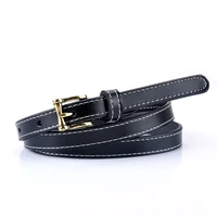 hot fashion vintage thin belt for jeans students punk pin buckle genuine leather belt for women female cowskin dress collocation