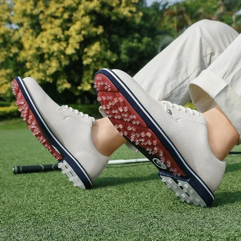 Мужская Профессиональная обувь для гольфа без Спика удобные Прогулочные