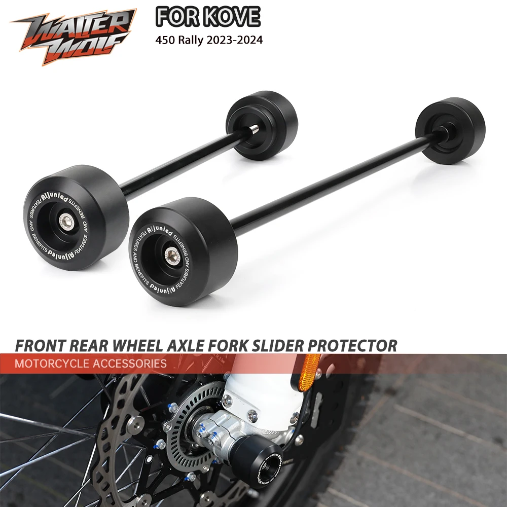 

Front Rear Wheel Axle Fork Slider Swingarm Protector For KOVE 450 Rally 2023-2024 Motorcycle Anti Crash Sliders Protection Pad