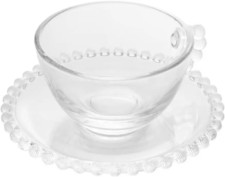 

CJ 4 XÍCARAS CHÁ CRISTAL COM PIRES PEARL 180ML TRANSPARENTE