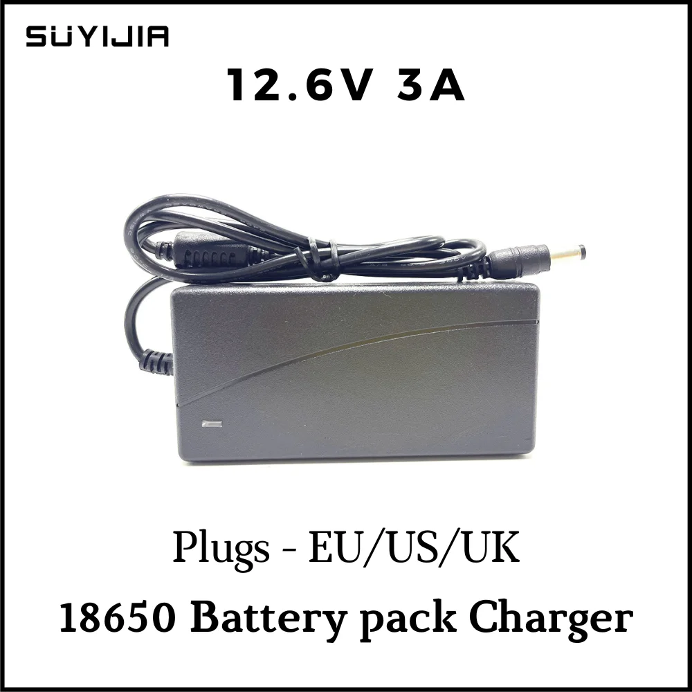 

Original 12.6V 3A 18650 Lithium Ion Battery Pack Charger for Fishing Light Electric Drill Power Adapter