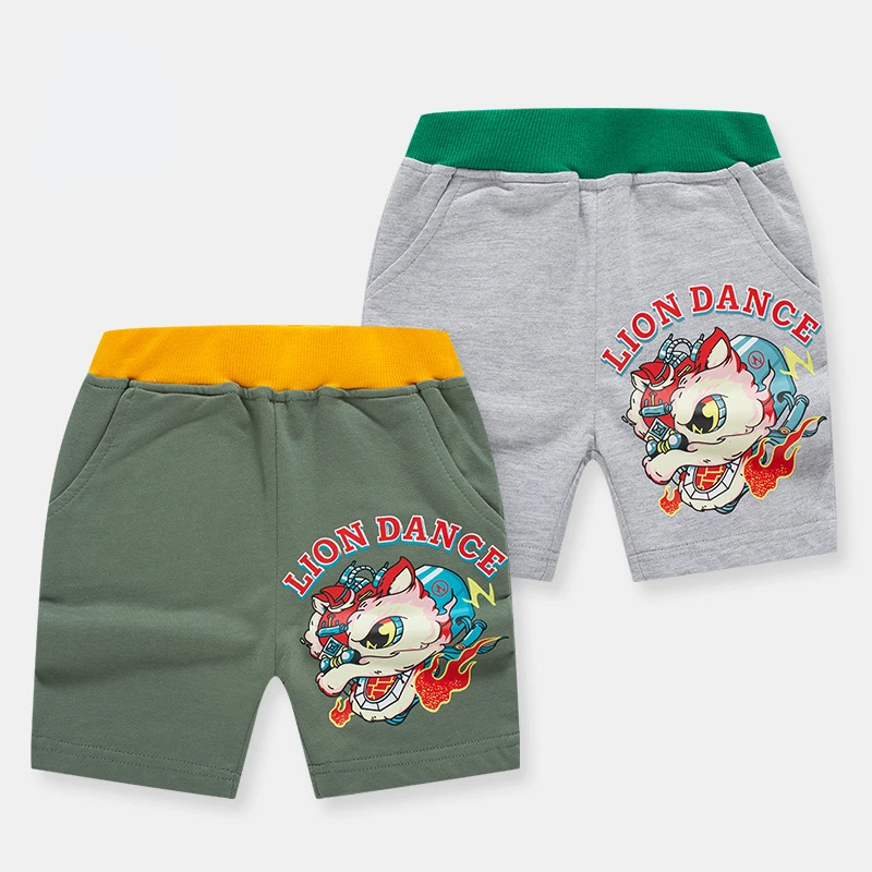 

2022 Children's Clothing Summer New Lion Lion Printed Chinese Style Shorts Summer Boys' Sports Pants Children's Five Pants