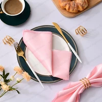 12pcs linen napkins polyester diner 30x30cm square fabric handkerchief hanky wedding party supply home hotel banquet decor