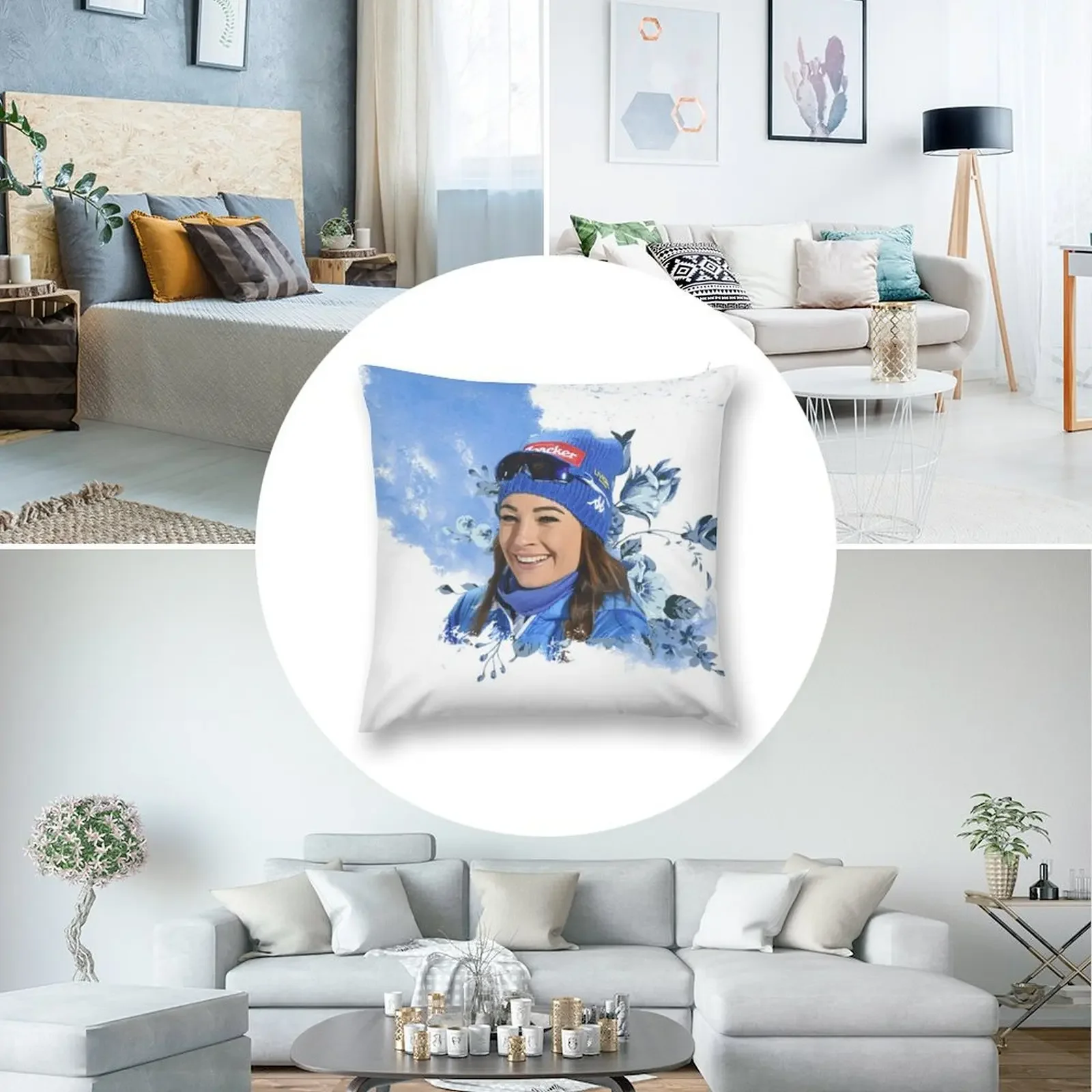 Dorothea Wierer для биатлона декоративная подушка рождественские принадлежности чехлы