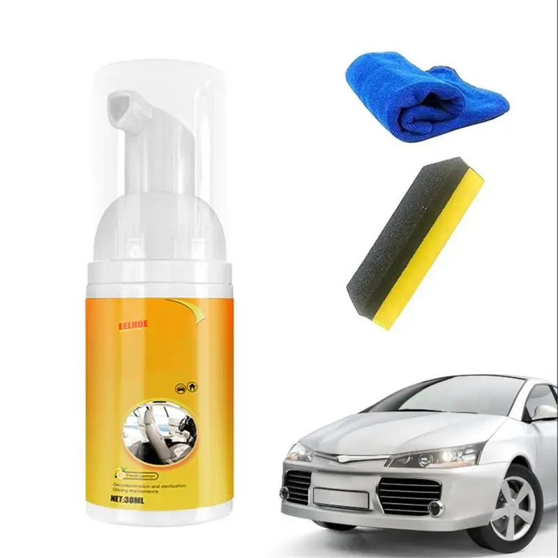 

Cleaning Foam For Car Foam Cleaning Spray Multi-Purpose Powerful Stain Removal Kit For Ceiling Leather Seat Lemon Flavor