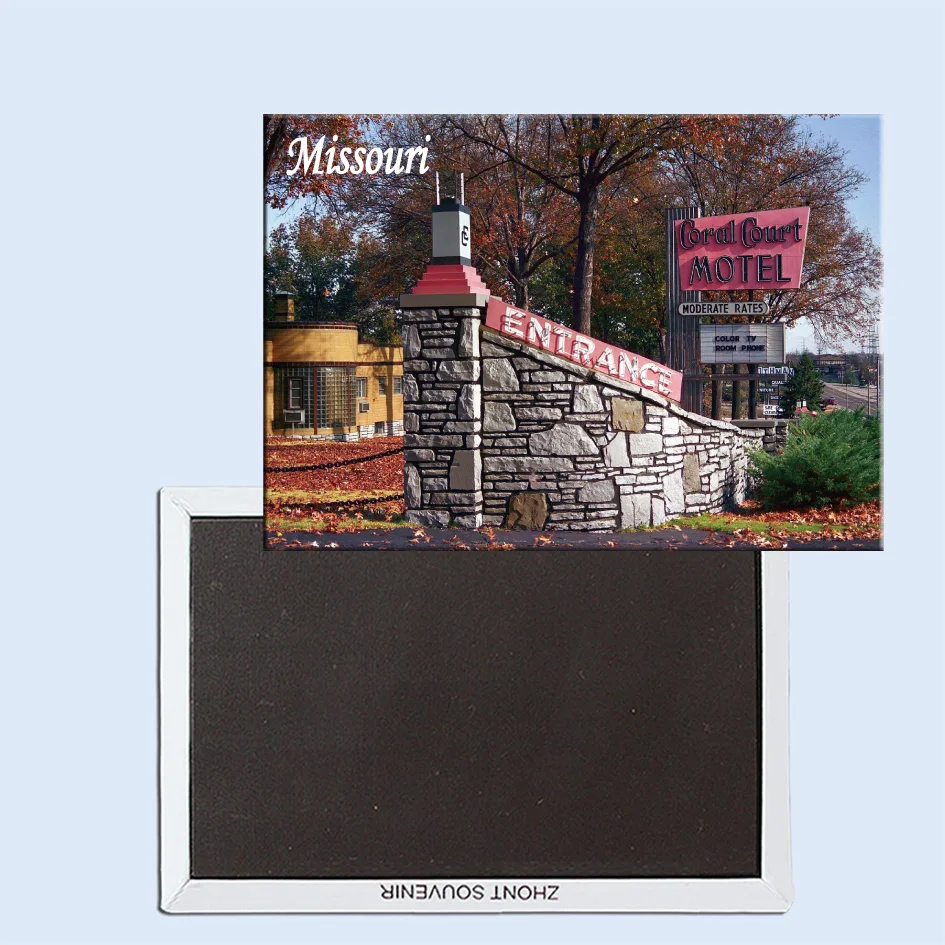 

Tourist Souvenirs,Fridge Magnetic,Exquisite Gift 24576, Coral Court Motel, Formerly of St. Louis, Missouri