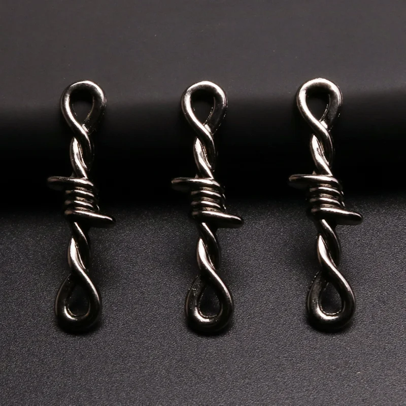 

10pcs 3 Color 3D Thorns Metal Connectors Pendant Gothic Necklace Bracelet Accessorie DIY Charms For Jewelry Crafts Making A2289