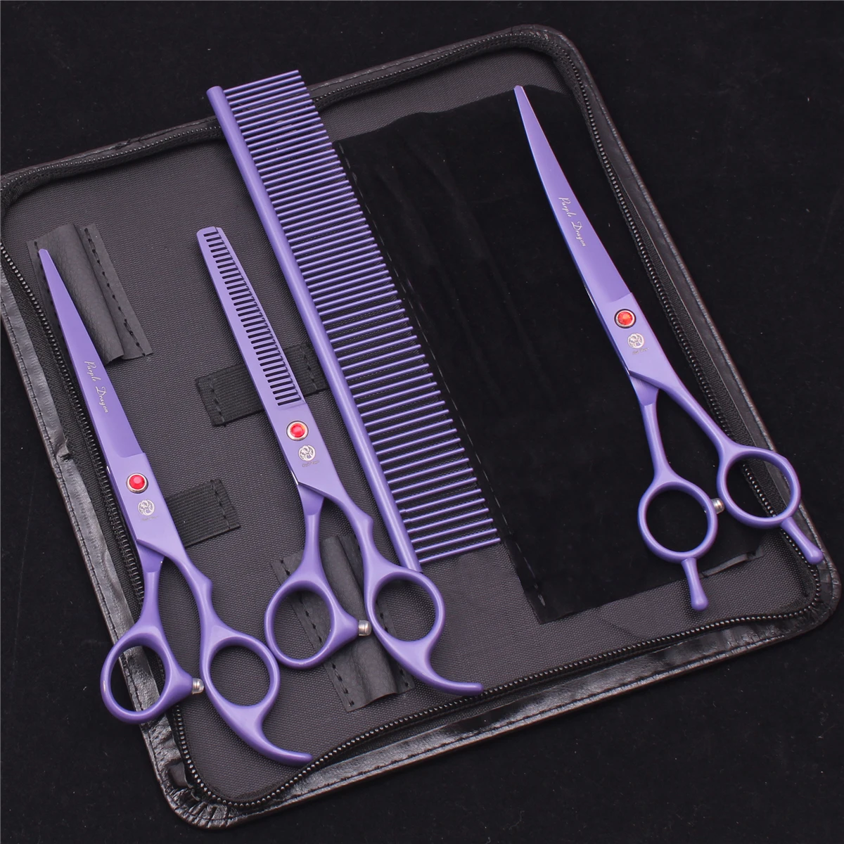 Японские Ножницы Из Нержавеющей Стали С Фиолетовым Драконом Для Ухода За