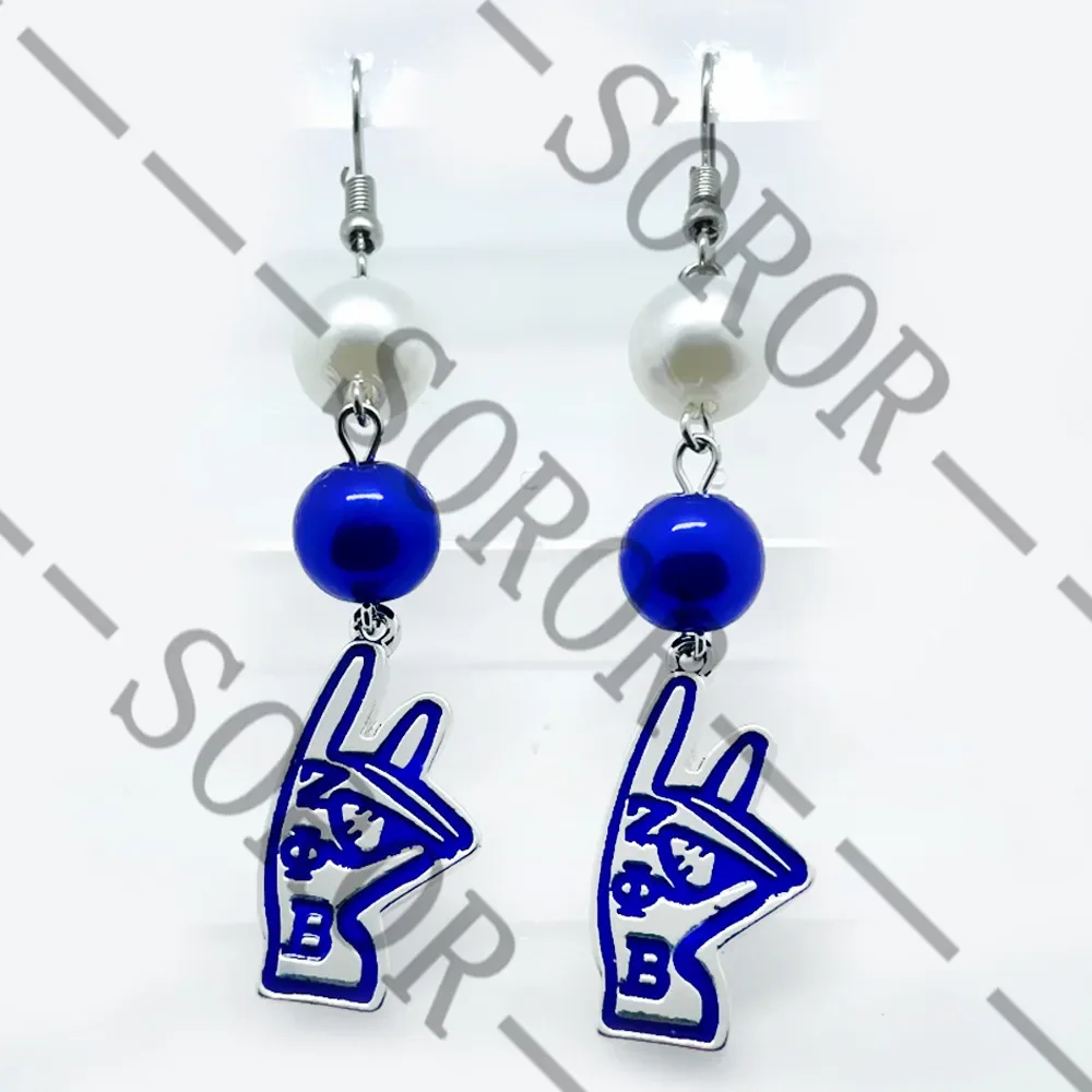 Модные женские серьги-подвески с изображением милого человека Зета-фы