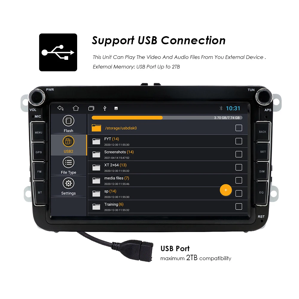 Автомобильный радиоприемник AI Carplay Android 10 мультимедийный плеер аудио стерео