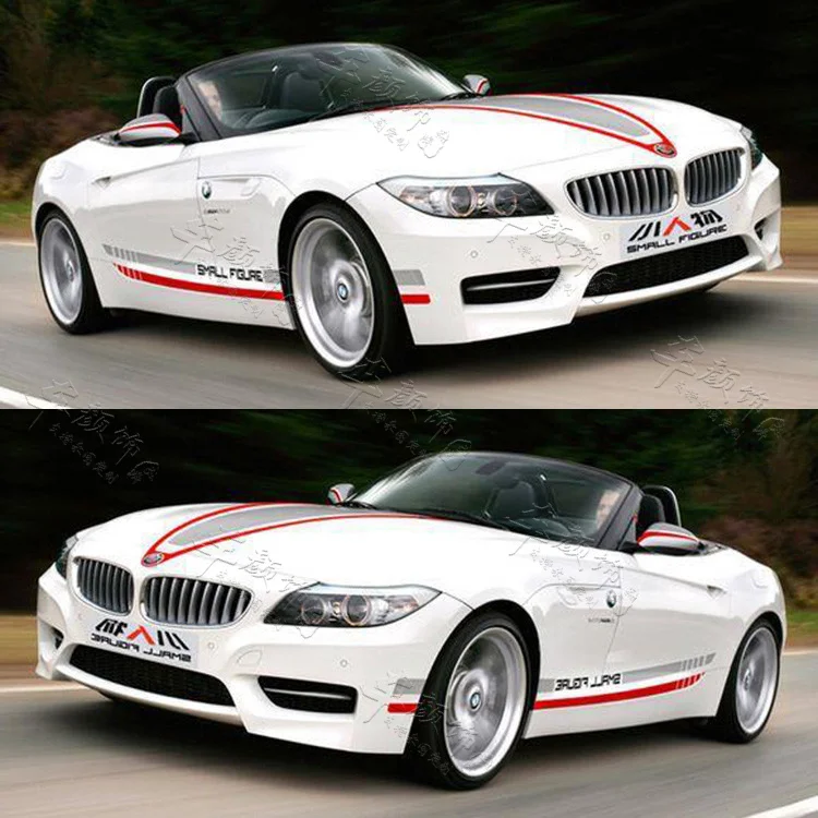 

Car Accessories Decorative Stickers Vinyl Sport Stickers Decals Racing Stripes Ralliart sticker For BMW 3 4 335i M6 320 X6 E39
