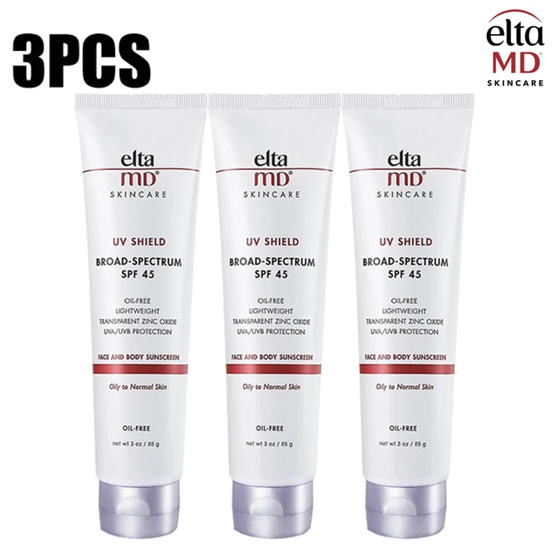 

3 шт. Elta MD УФ-Солнцезащитный крем для лица SPF 45 Барьерный лосьон отбеливающий увлажняющий крем для лица и тела без масла UAV/UVB Eltamd 85 г
