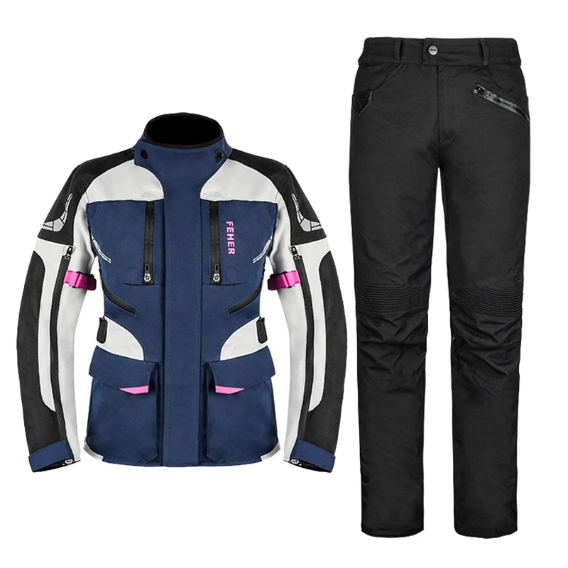 Женская мотоциклетная куртка брюки костюм модная дышащая мотокуртка для