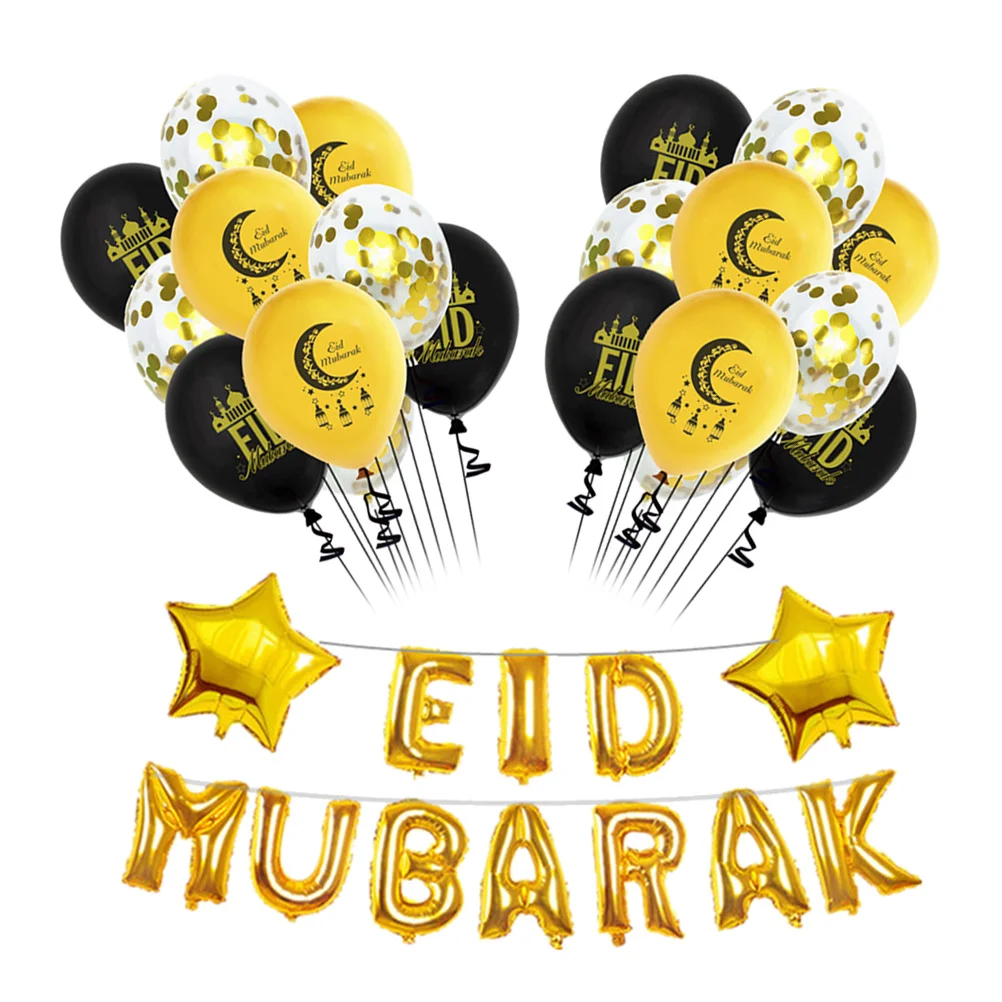

Набор латексных воздушных шаров Eid Mubarak, Рамадан Mubarak, баннер, шары Рамадан Kareem, ИД Мубарак Рамадан для дома