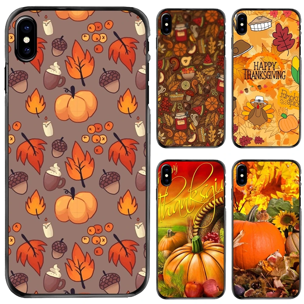 

For Apple iPhone 11 12 13 14 Pro MAX Mini 5 5S SE 6 6S 7 8 Plus 10 X XR XS Thanksgiving Desktop Background Hard Phone Shell Case