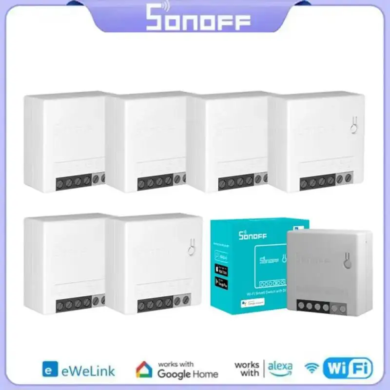 Фото SONOFF Mini R2 WIFI Smart Switch Smart Home Remote 2-Way Control Timer Wireless DIY Switch Ewelink Alexa Voice Interruptor №1