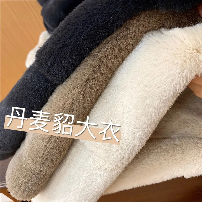 Favourite Coats Woman Winter 2022 Women Coat Fur Mink Fur Thick Winter High Street Other Slim Real Fur Long Coat