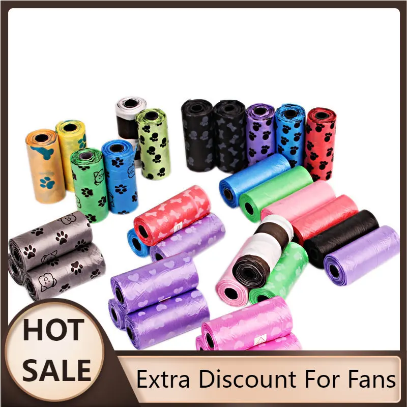 

Fashion New Garbage Clean-up Bag PE Puppy Cat Poop Cleaning Bag For Pet Outdoor Waste Poop Pick Up Bags dropship