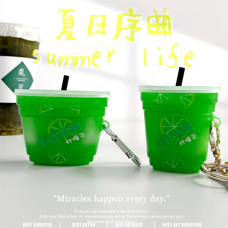 

Беспроводная bluetooth-гарнитура apple с креативным силиконовым чехлом от Lemon tea Применимая к AirPods pro1/2/3 поколения