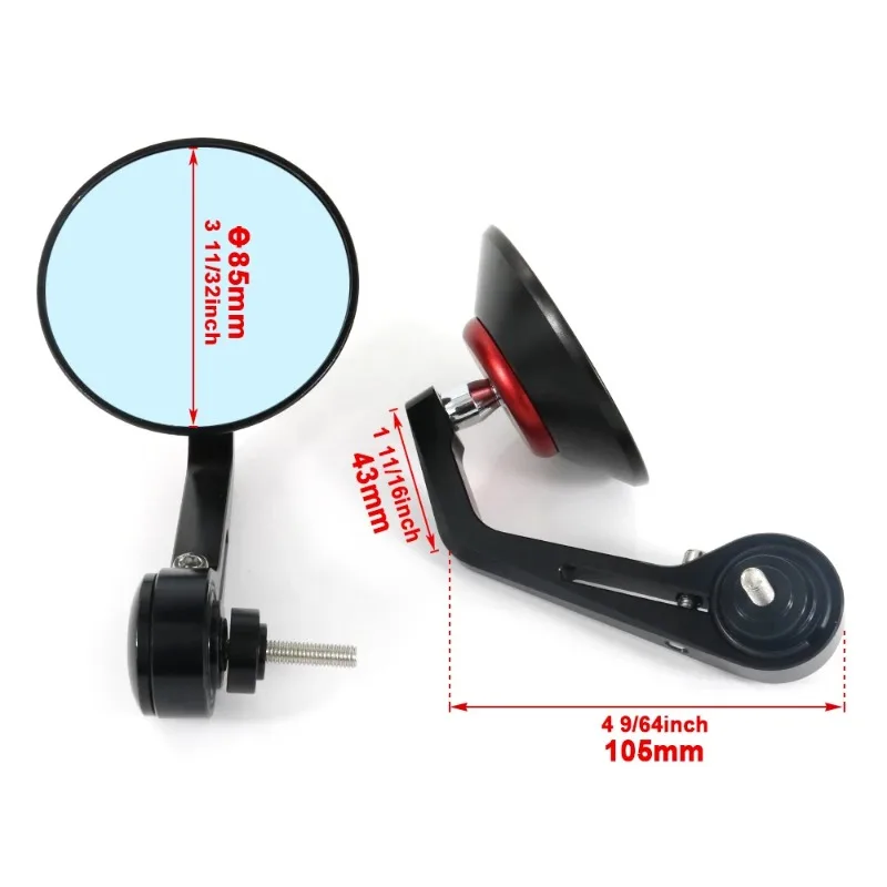 Универсальные зеркала заднего вида 7/8 дюйма 22 мм боковое зеркало с ручкой