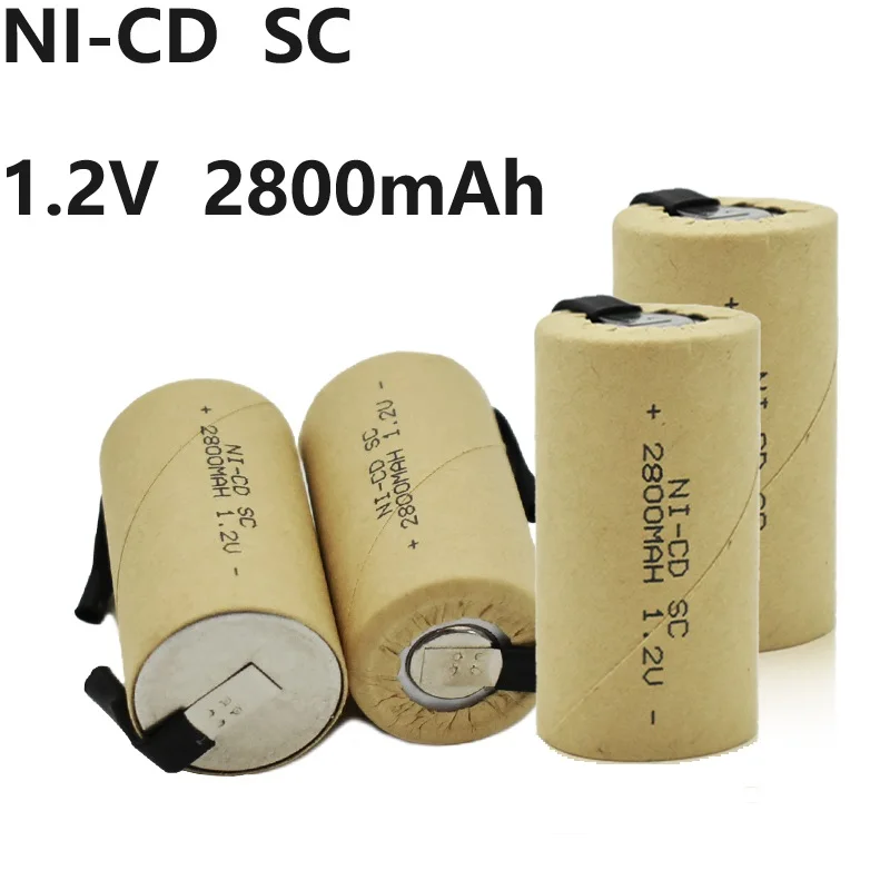 

Aviation Express NI-CD SC 1.2V 2800mAh Rechargeable Nickel Cadmium Battery with Welding Pad Used for: LED Lights, Etc