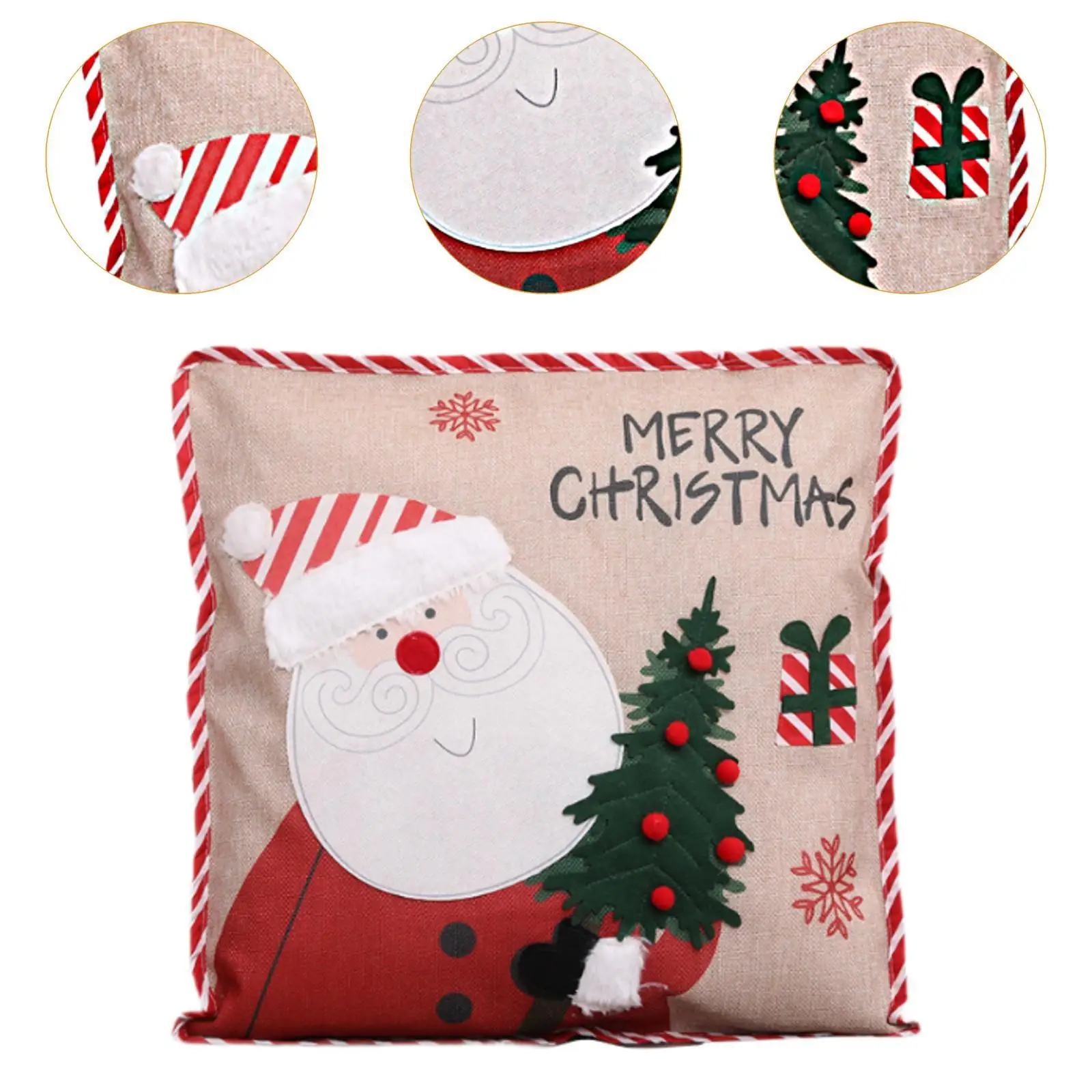 Рождественская наволочка мягкая на молнии современная 46x46 см для дивана
