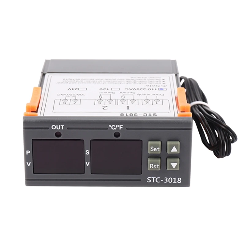 

For Stc-3018 Digital Temperature Humidity Meter 110-220V 10A Thermostat Dual Display Thermometer Hygrometer Controller Adjustabl