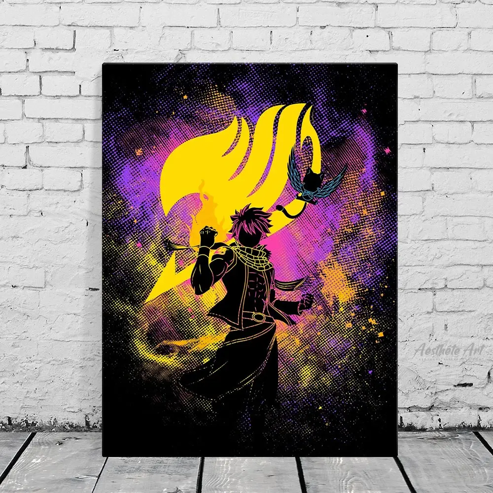 

Картина на холсте Natsu Dragneel с изображением сказочного хвоста, японское аниме, настенный плакат, украшение для гостиной, домашний декор