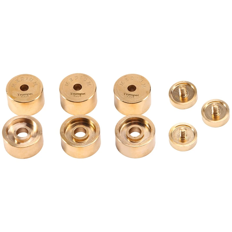 

9Pcs Trumpet Valve Finger Buttons Valve Cap Screw Trumpet Repair Accessories