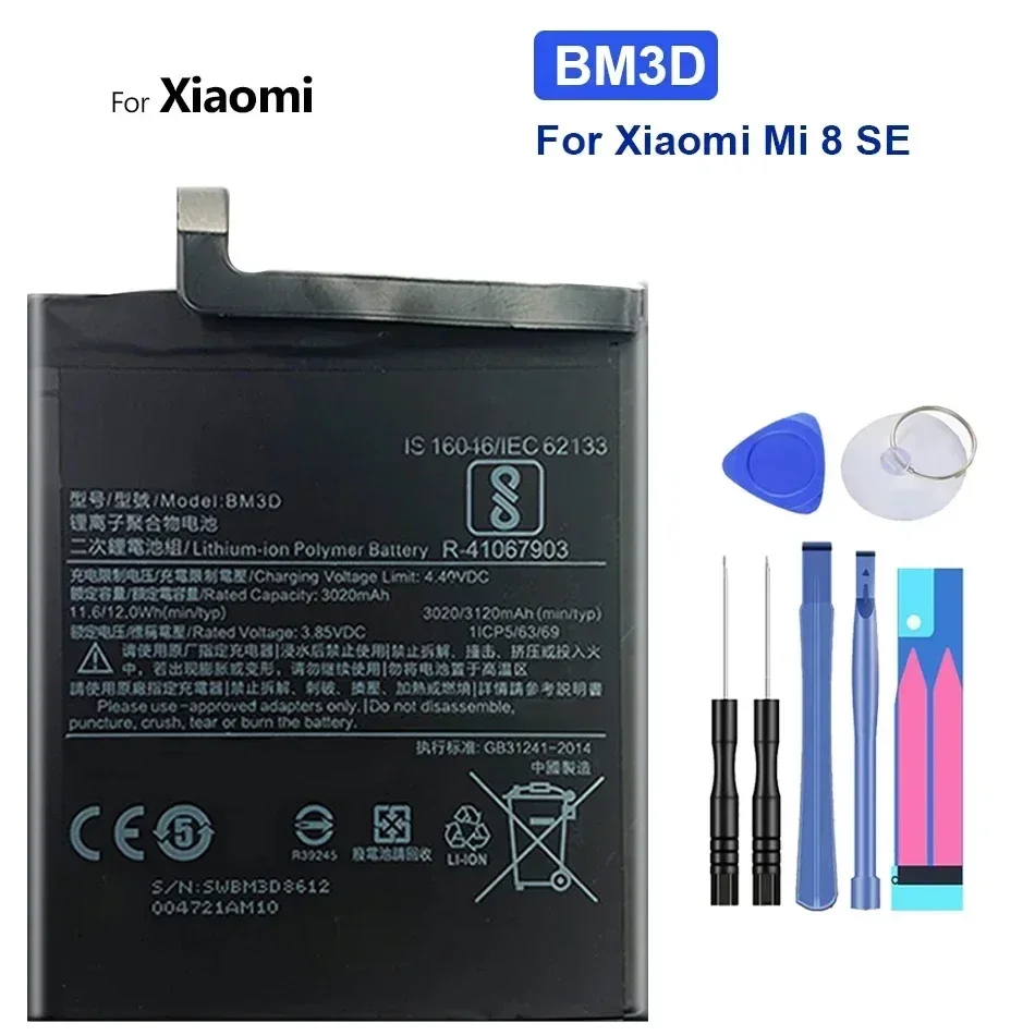 Аккумулятор для Xiaomi 2 3 5 6 8 Lite Pro 9 SE CC9 5X 2S 10T Mi Mix Max BM3M BM4F BM4H BM4J BM4N BM4P BM4Q BM4R BM51 BM52 BN3A BN51