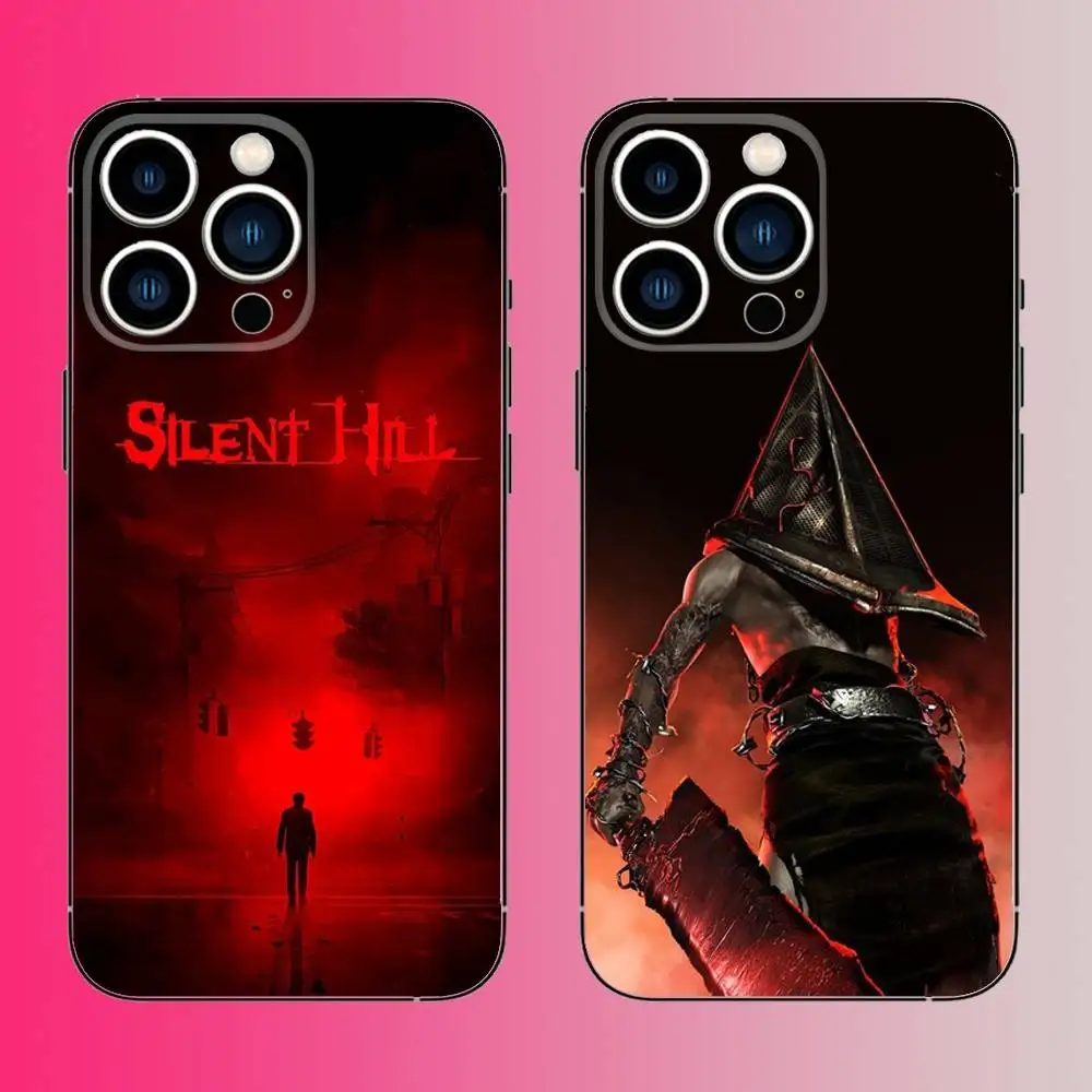 Фото Чехол для телефона S-Silent Horror H-Hill для iPhone 16,15,14,13,12,11, Pro, Max, Plus, Mini, X, XS, XR, 8,7,6, S, SE, мягкий черный чехол №1