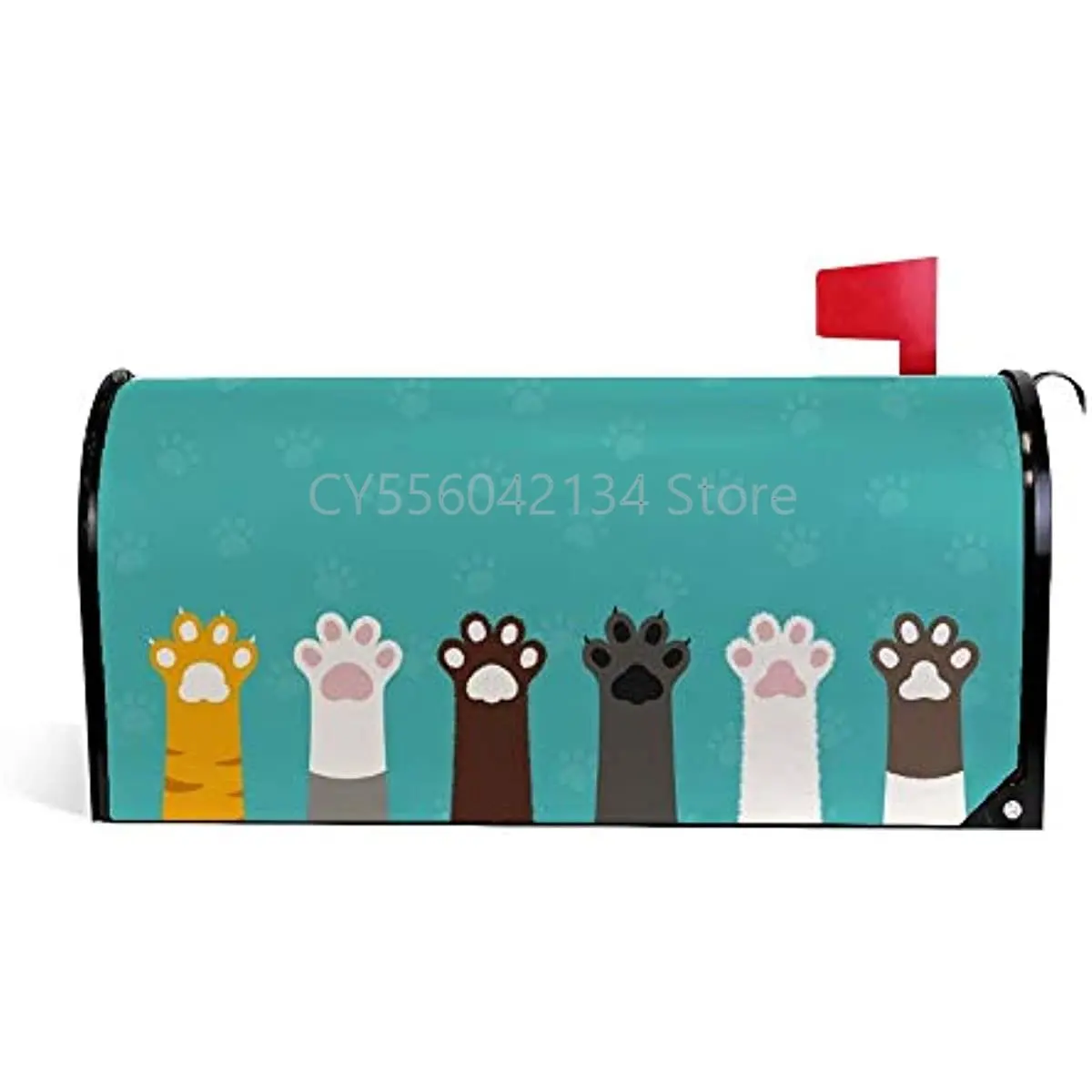 

Cat Paw Cute Dog Claw Decorative Mailwraps Cartoon Mailbox Post Cover Standard Size