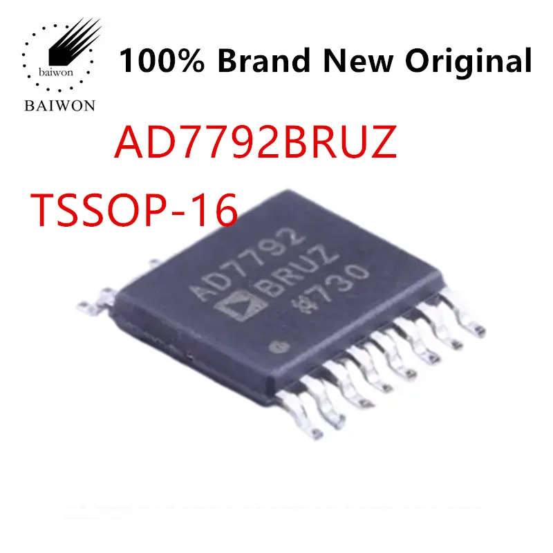 

100% Original IC Chips D7792BRUZ-REEL TSSOP-16 16 Bit Σ-Δ Analog To Digital Converter (ADC)