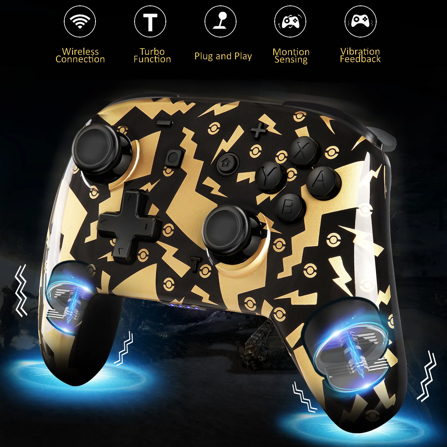 

Wireless Gamepad Bluetooth Joystick Pro Controller Vibration 6 Axis Gyro Motion Switch Pro Mando For Nintendo Switch/Lite/PC