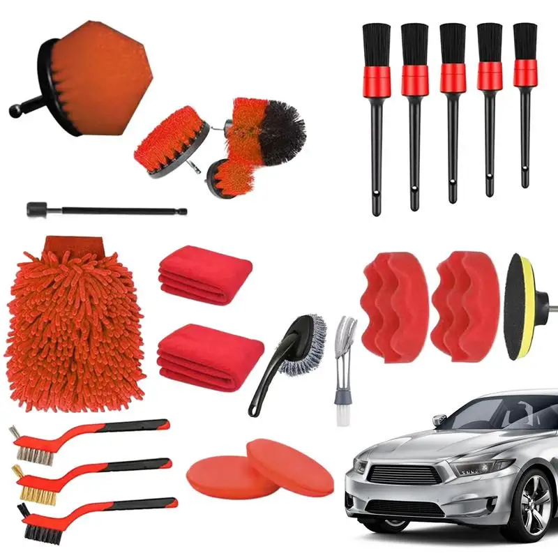 

Car Cleaning Brushes 23pcs Car Cleaning Brush Detailing Brush Set Auto Detailing Brushes Set Car Cleaning Brush Power Scrubber