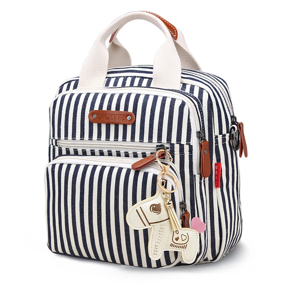 

Baby Nappy Bag Stripe Lightweight Casual Small Maternity Bag Outdoor Storage Handbag For Baby Care Baby Changing Backpack