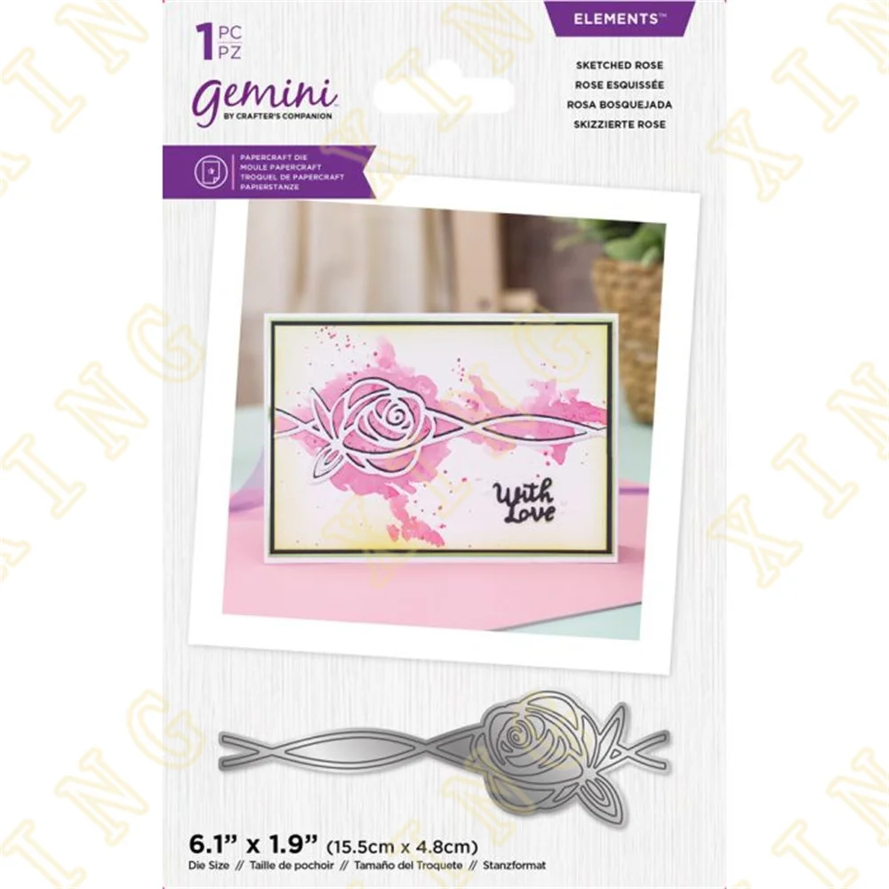 

Metal Craft Cutting Dies Diy Scrapbook Paper Diary Decoration Card Handmade Embossing New Product for 2022 Sketched Rose