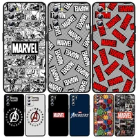marvel logo avengers phone case for oppo a5 a9 a12 a1k ax7 a72 a52 a31 a53 a53s a73 a93 a94 a74 a16 2018 2020 black luxury back