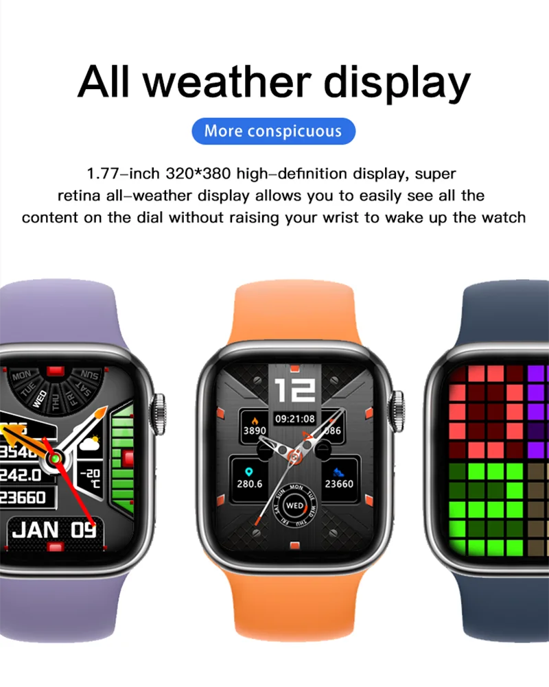 Смарт-часы мужские/женские 1 77 дюйма Bluetooth NFC беспроводное зарядное устройство |