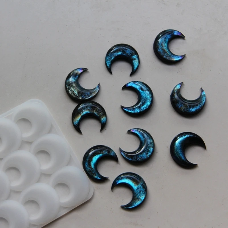 ZB91 форма для подвески в форме полумесяца Луны универсальная силиконовая DIY