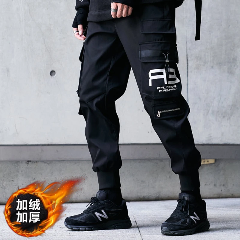 

Spring and autumn tide brand leggings pants functional overalls winter plus velvet loose casual trousers