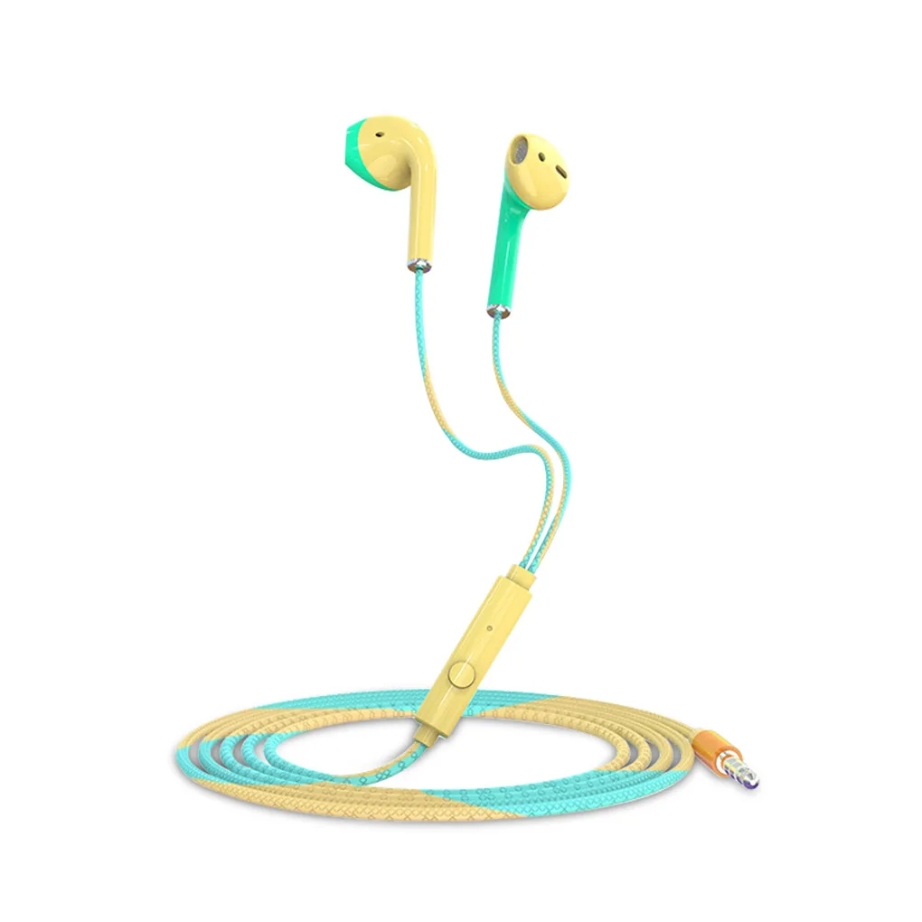 

Wired Earphones 3.5mm Jack Mobile Phones Wired Earbuds with Built-In Microphone Stereo Bass Headphones with case /bag