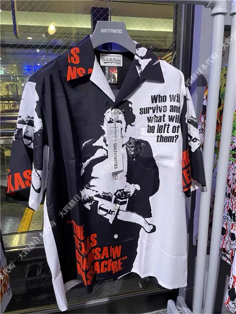 2022ss WACKO MARIA Shirt Men Women 1:1 Street Fashion Loose WACKO MARIA Men's Hawaiian Shirt