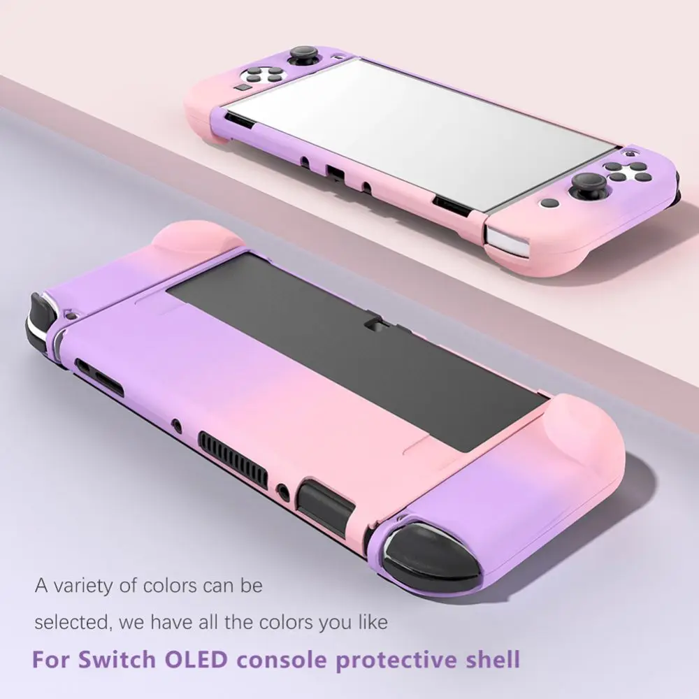 

Protective Cover Case for Nintendo Switch Oled Shell Thumb Grips Film Cap 3pcs/Suit Game Accessory